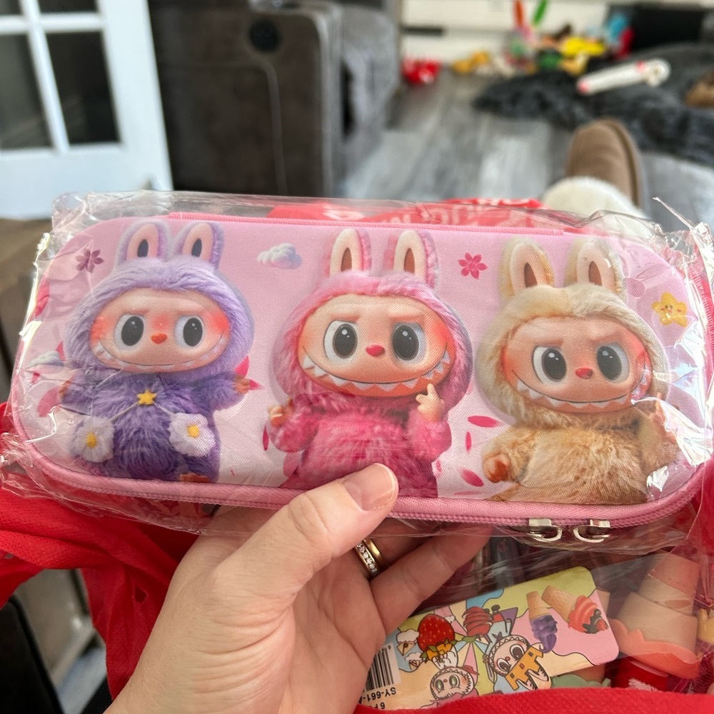 4/$100 Cute Pink Bunny Character Pencil case k-pop monster